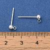 Brass Studs Earrings Finding KK-K383-03A-S-3