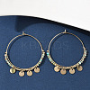 304 Stainless Steel Natural Natural Turquoise Chandelier Earrings EJEW-Z089-36G-01-2