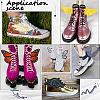 2 Pairs 2 Styles Halloween Imitation Leather Shoe Buckle for DIY Shoe Accessory AJEW-GF0011-82A-5