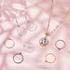 60Pcs 6 Colors Zinc Alloy Ring Tray Settings FIND-WR0012-06-4
