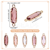 50Pcs 5 Colors Glass Faceted Oval Links Connectors GLAA-GA0002-09B-2