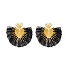 Fan Tassel Geometric Alloy Stud Earrings WH-WGFAF47-01-1
