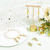 8Pcs 8 Style Brass Micro Pave Clear Cubic Zirconia Pendants ZIRC-FH0001-25-2