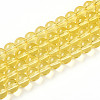 Baking Paint Transparent Glass Beads Strands DGLA-N006-8mm-04-1