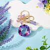 Resin Butterfly Pendant Keychains KEYC-TAC0034-03O-4