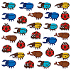 30Pcs 6 Styles Ladybug Embroidery Sew on Cloth Patches PATC-FG0003-45-1