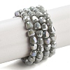 Electroplate Glass Beads Strands EGLA-D030-P4mm-B08-2