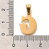 Ion Plating(IP) 304 Stainless Steel Rhinestone Pendants STAS-U035-01G-G-3