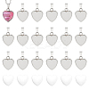 Unicraftale DIY Blank Heart Pendant Making Kit DIY-UN0005-51-1