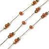 Handmade 304 Stainless Steel Glass Round Link Chains CHS-L032-09G-02-1