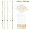 100Pcs 304 Stainless Steel Ball Head Pins STAS-YW0002-91-1