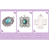 16Pcs 8 Styles Synthetic Turquoise Pendants FIND-TA0002-15-20