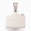 304 Stainless Steel Cubic Zirconia Pendants STAS-F168-34P-2