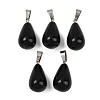 Natural Obsidian Pendants G-S364-072P-03-1