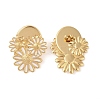 304 Stainless Steel Enamel Stud Earrings for Women EJEW-E313-01G-2