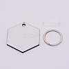 Sublimation Blanks Keychains LS-KEYC-WH0019-01-1