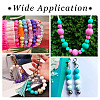 80Pcs 8 Colors Round Food Grade Eco-Friendly Silicone Focal Beads SIL-TA0001-95A-9