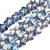 Electroplate Glass Beads Strand EGLA-S188-18-B02-1
