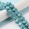 Synthetic Dyad Turquoise Star Cut Round Beads Strands G-M418-C02-01-2