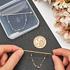 2Pcs 2 Colors Brass Hanging Chain Brooches FIND-GF0006-86-3