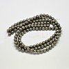 Natural Pyrite Round Beads Strands G-F197-07-10mm-3