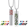 2Pcs 2 Styles Stainless Steel Perfume Bottle Necklaces NJEW-PH0001-52A-1