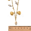 Summer Beach Natural Shell & 304 Stainless Steel Shell Shape Pendant Necklaces for Women LS-NJEW-A059-01G-3