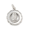 Brass Pave Natural White Shell Pendants KK-S522-06D-P-1