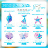 DIY Ocean Themed Acrylic & Stainless Steel Dangle Earring Jewelry Kits DIY-TA0010-53-3