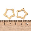 3304 Stainless Steel Star Hoop Earrings EJEW-P324-02G-5