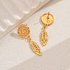 Vintage French Middle Eastern Horse Eye Alloy Dangle Stud Earrings XZ9039-5