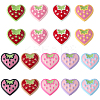 18Pcs 9 Colors Baking Paint Alloy Beads FIND-SC0014-62-1