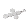 Tarnish Resistant 304 Stainless Steel Saint Benedict Medal Cross Pendants STAS-F012-12-2