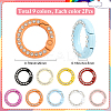 18Pcs 9 Colors Zinc Alloy Rhinestone Spring Gate Rings FIND-SC0019-50B-2