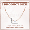 1Pc Glass Rondelle Beaded Necklaces NJEW-LP0007-23E-2