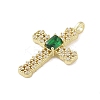 Real 18K Gold Plated Brass Micro Pave Cubic Zirconia Pendants KK-A209-07B-G-2