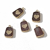 Natural Strawberry Quartz Pendants PW-WGDB12E-04-1