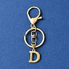 304 Stainless Steel Initial Letter Charm Keychains KEYC-YW00005-04-1