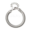 304 Stainless Steel Herringbone Chains Bracelets for Women BJEW-P361-01P-4