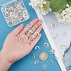 96Pcs 8 Style Tibetan Style Alloy Pendants TIBE-FH0001-15-4