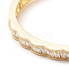 Clear Cubic Zirconia Wave Hinged Bangle BJEW-B054-17G-3
