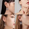 4Pair 4 Style Filigree Coin Dangle Earrings EJEW-SW00009-4