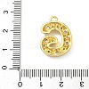 Brass Micro Pave Clear Cubic Zirconia Pendants KK-I476-02G-G-3