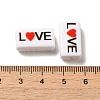 Spray Painted Opaque Acrylic Beads OACR-G029-01-3