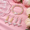 Round & Heart Acrylic Beads Bracelet & Dangle Earring Set SJEW-JS01301-2