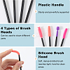 32Pcs 4 Styles Plastic &  Silicone Eye Lashes Cosmetic Brushes AJEW-GF0010-51-6