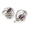 Natural Amethyst Pendants G-H293-03P-04-2
