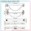 5Pcs 5 Styles Alloy Cardigan Clips AJEW-AR0004-96-2