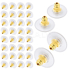 100Pcs Brass Bullet Clutch Earring Backs with Pad KK-YW0002-43G-1