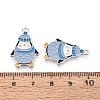 Rack Plating Alloy Enamel Penguin Pendants ENAM-T024-76A-P-3